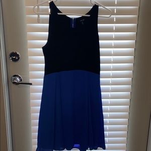 Blue and black two toned dress